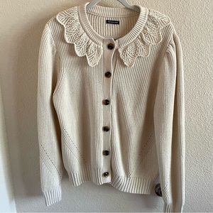 Gorgeous cream crochet cardigan *cottagecore galore* (M)